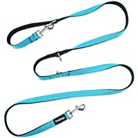 Yangbaga Correa para Perros Multiposición- Correa Perro adiestramiento Nylon Correa Doble- 4 Longitudes para Perro…